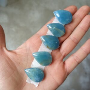 Cabochon goccia onice cielo