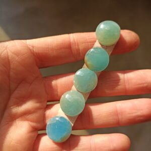 Cabochon tondo piccolo Onice cielo