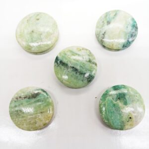 Alternative view of Cabochon tondo grande Onice verde striato