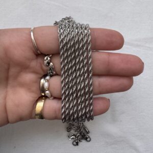 Alternative view of Catenina spirale acciaio argentata