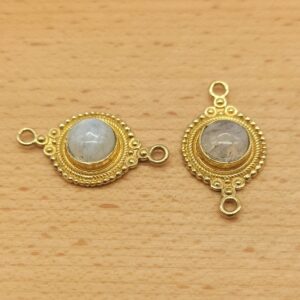 Alternative view of Cerchio decorato - Labradorite bianca