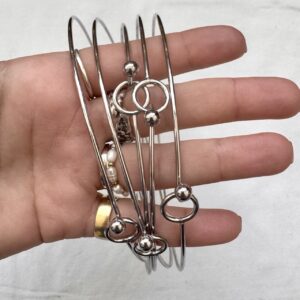 Choker girocollo rigido acciaio argentato