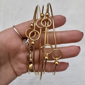 Choker girocollo rigido acciaio dorato