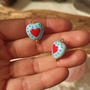 Ciondolo cuore azzurro