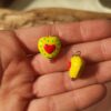 Ciondolo cuore giallo