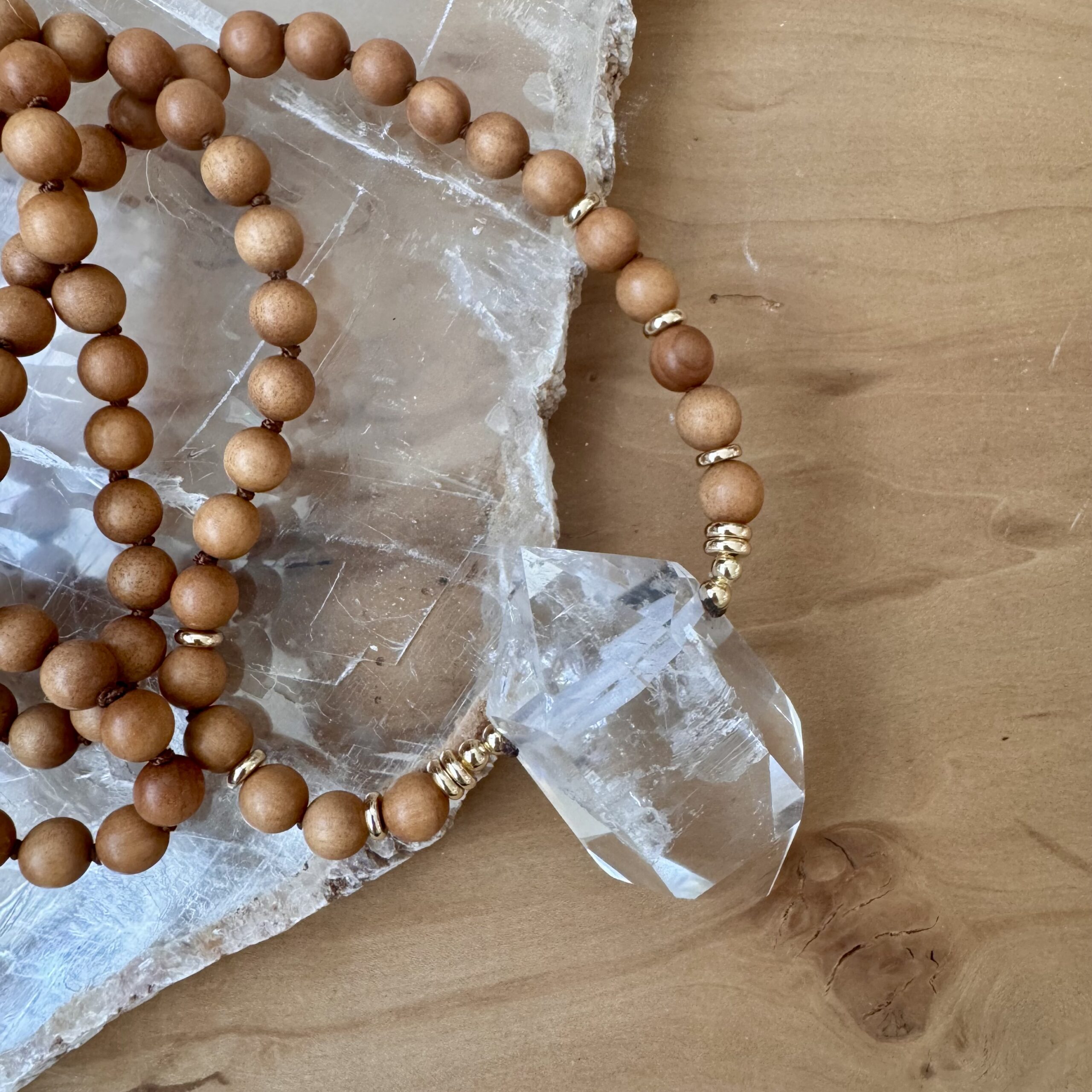 Collana Biterminato Quarzo Ialino