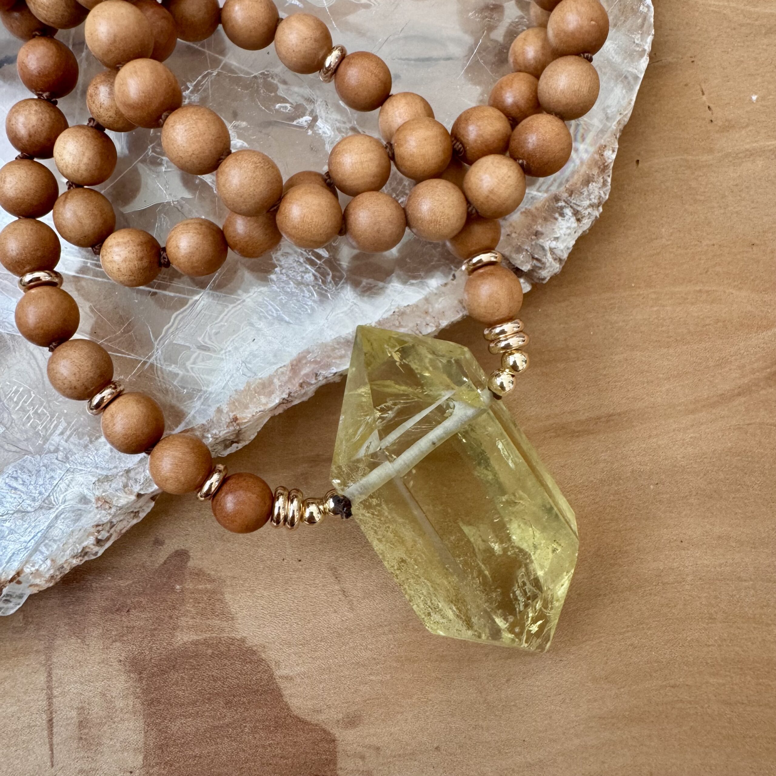 Collana Biterminato Quarzo Lemon