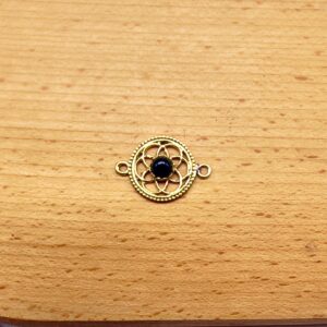 Connettore ottone mandala onice nero