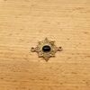 Connettore ottone ovale decorato onice nero