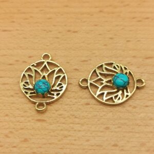 Alternative view of Fior di Loto tondo - Turchese afgano