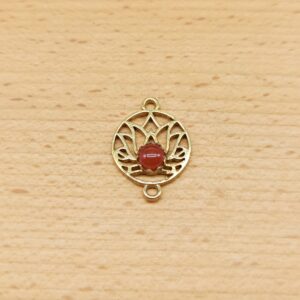 Fior di loto tondo corniola