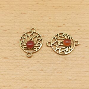 Alternative view of Fior di Loto tondo - Corniola