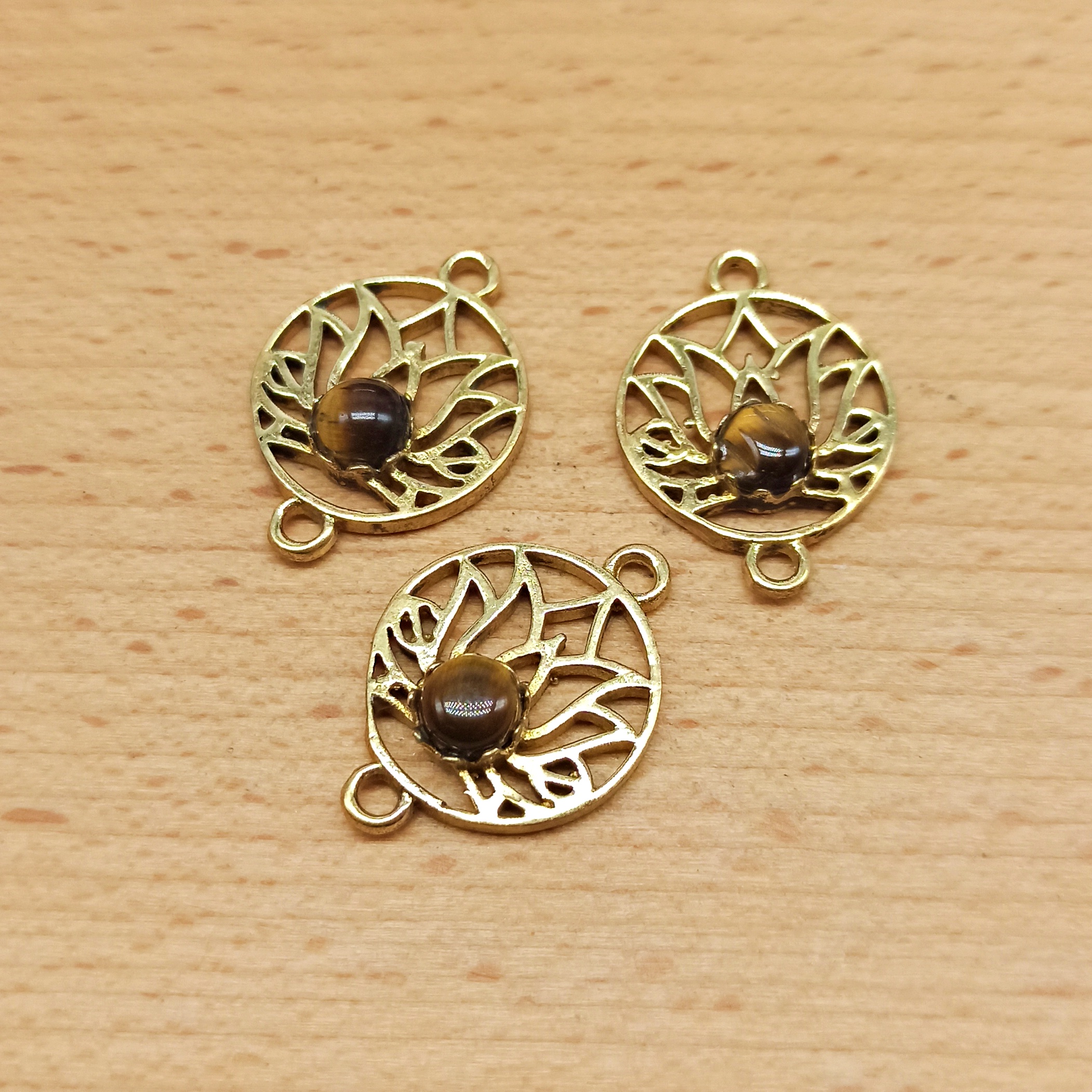 Fior di Loto tondo - Occhio di Tigre - immagine 3