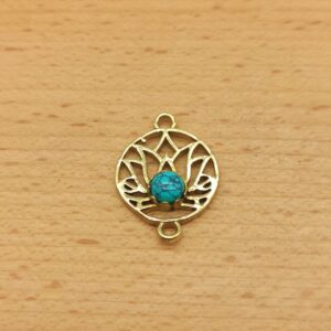 Fior di loto tondo turchese afgano