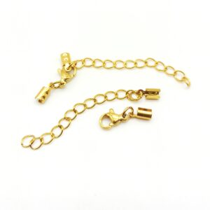 Kit chiusura acciaio dorato cilindro Ø interno 3 mm