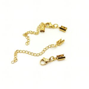 Kit chiusura acciaio dorato cilindro Ø interno 4 mm
