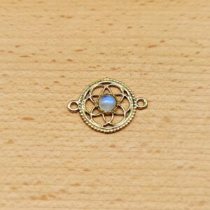 Mandala labradorite bianca