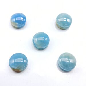 Cabochon tondo piccolo Onice azzurro