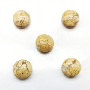 Cabochon tondo piccolo Onice beige striato