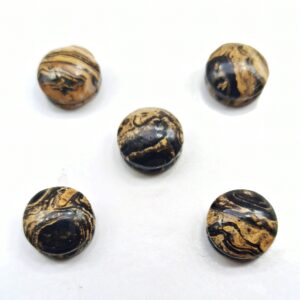 Cabochon tondo piccolo Onice marrone nero striato