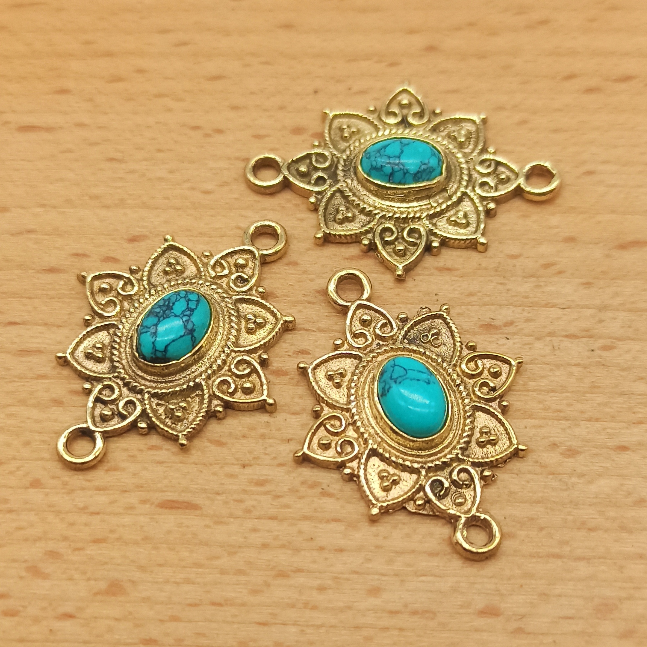 Ovale decorato - Turchese afgano - immagine 3