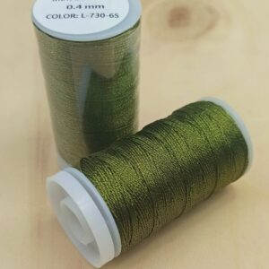 Filo uncinetto verde militare 0,4 mm