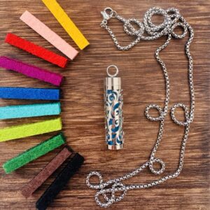 Collana Bottiglietta per Aromaterapia Foglie