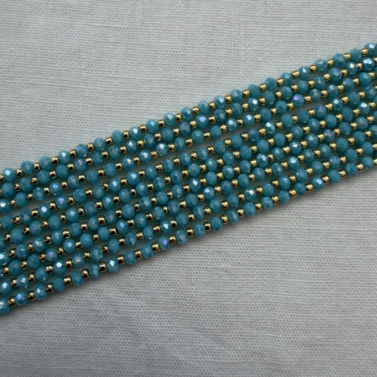 Catenina in Cristallo Sfaccettato 3 mm - Azzurro