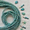 Catenina Pronta all'Uso in Cristallo Sfaccettato 3 mm Azzurra - 40 cm