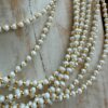Catenina Pronta all'Uso in Cristallo Sfaccettato 3 mm Bianca dettaglio indossata - 40 cm
