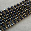 Catenina in Cristallo Sfaccettato 3 mm Ematite dettaglio dei cristalli - 40 cm