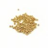 Distanziatore sfera in ottone 3 mm dorato, foro 1 mm
