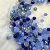 Mix Mezzi Cristalli Sfaccettati 4 e 6 mm Blu - foro 0.8