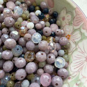 Mix Mezzi Cristalli Sfaccettati 4 e 6 mm Collina - foro 0.8
