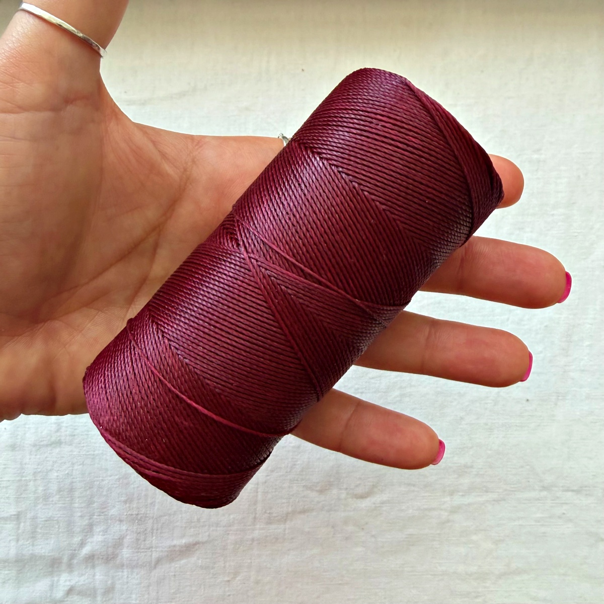 Bobina Filo Cerato Linhasita 0,75 mm - 228 mt 100 gr dettaglio Bordeaux