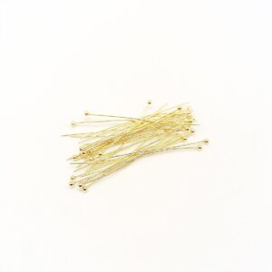 chiodini a pallina in acciaio dorato da 7 cm