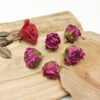 Ciondolo pendente bocciolo fiore in resina rosa fuxia