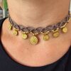 Esempio di Collana a Macramè con Filo Linhasita e ottone