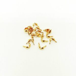coprischiaccini in acciaio dorato 6x3 mm