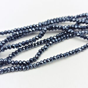 Mezzi cristalli 3 mm color Ematite - 160 pezzi