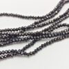 Mezzi cristalli 3 mm color Nero Ebano - 160 pezzi