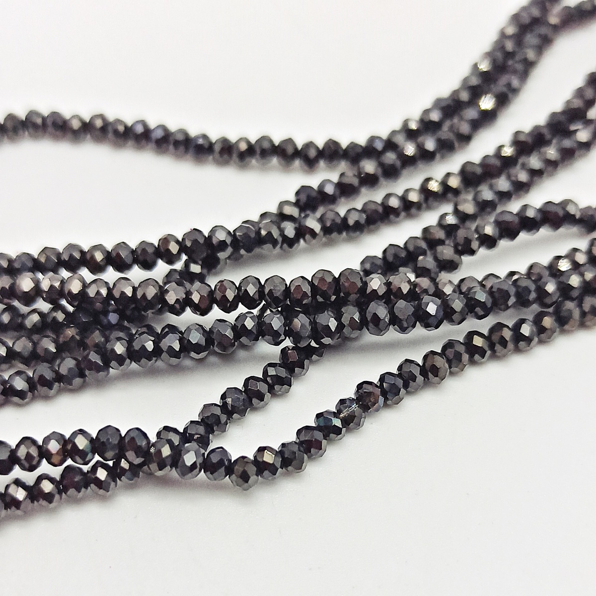 Mezzi cristalli 3 mm color Nero Ebano - 160 pezzi