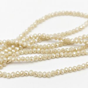 Mezzi cristalli 4 mm color avorio brillante - 115 pezzi