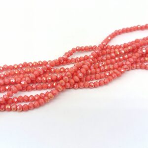 Mezzi cristalli 4 mm color corallo ab - 115 pezzi