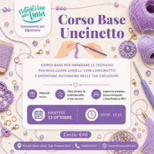 Corso Base Uncinetto- 13 Ottobre - Ore 10/12.15