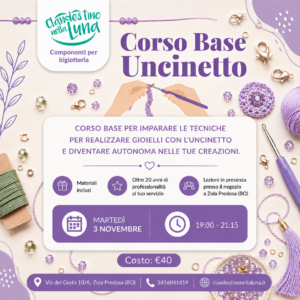 Corso Base Uncinetto - 3 Novembre - Ore 19/21.15