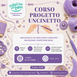 Corso Progetto Uncinetto - 26 Ottobre - Ore 19/21.15